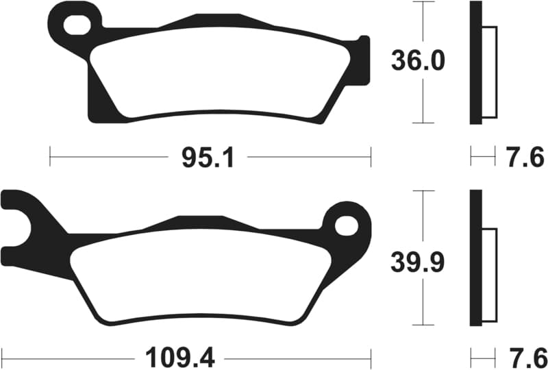 Tecnium Mx/Atv Gesinterde remblokken - Mo410
