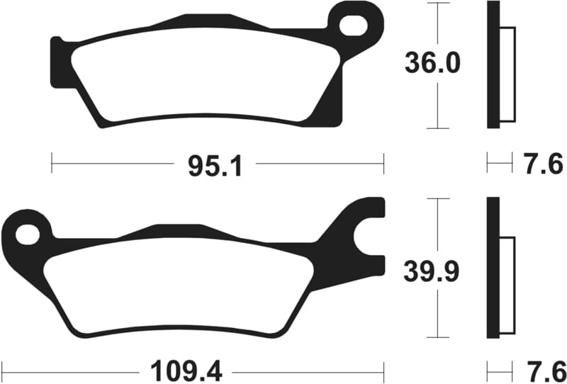 Tecnium Mx/Atv Gesinterde remblokken - Mo411
