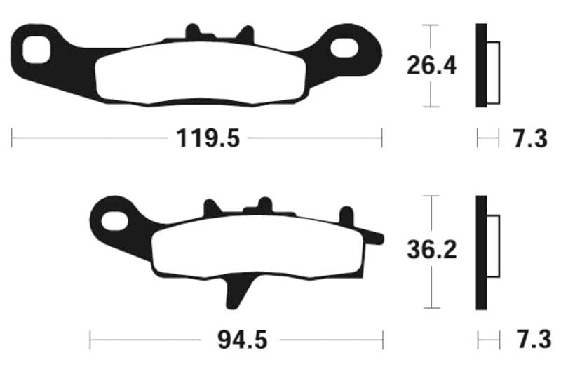 Tecnium Mx/Atv Gesinterde remblokken - Mo226