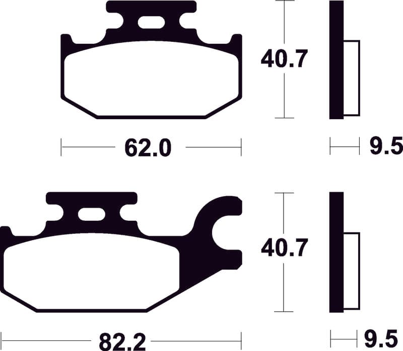 Tecnium Scooter Organische remblokken - Me254