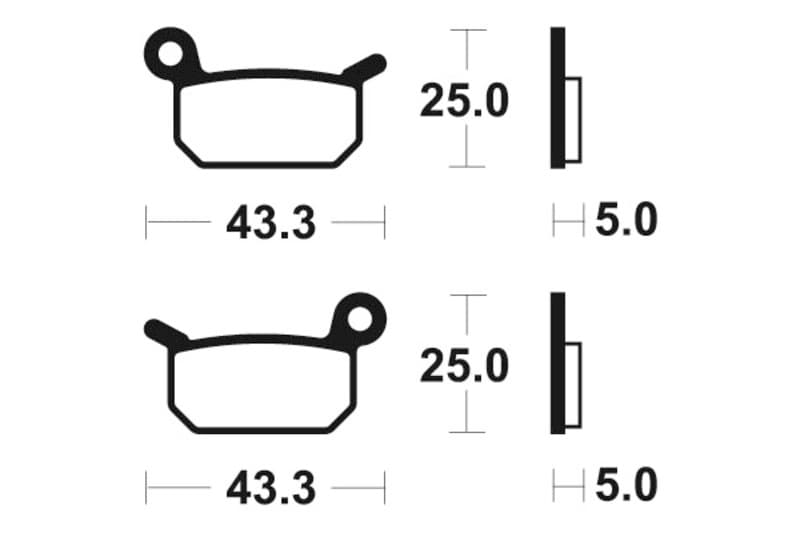 Tecnium Mx/Atv Gesinterde remblokken - Mo294