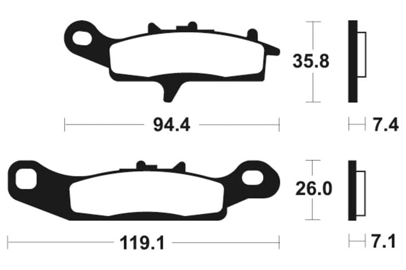 Tecnium Mx/Atv Gesinterde remblokken - Mo298