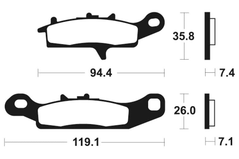 Tecnium Mx/Atv Gesinterde remblokken - Mo301