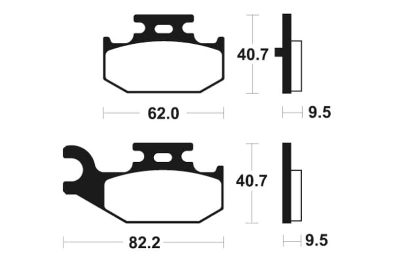 Tecnium Mx/Atv Gesinterde remblokken - Mo316