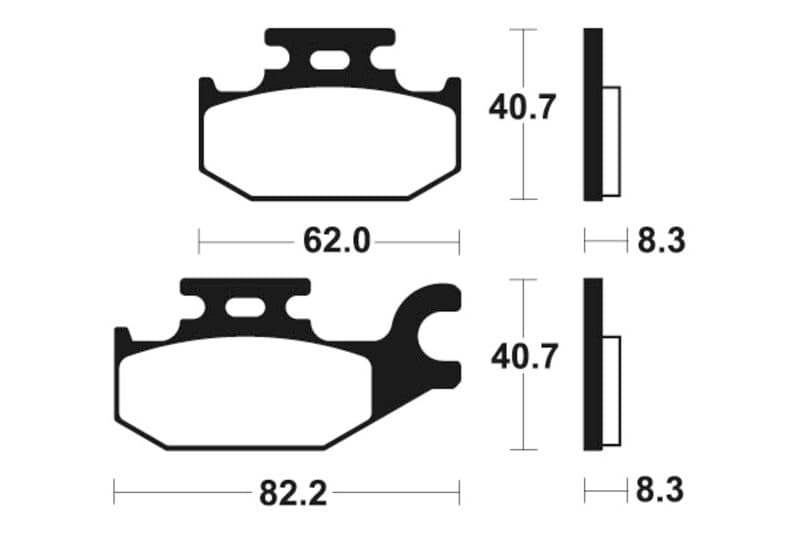 Tecnium Mx/Atv Sintered Metal Brake Pads - Mo335