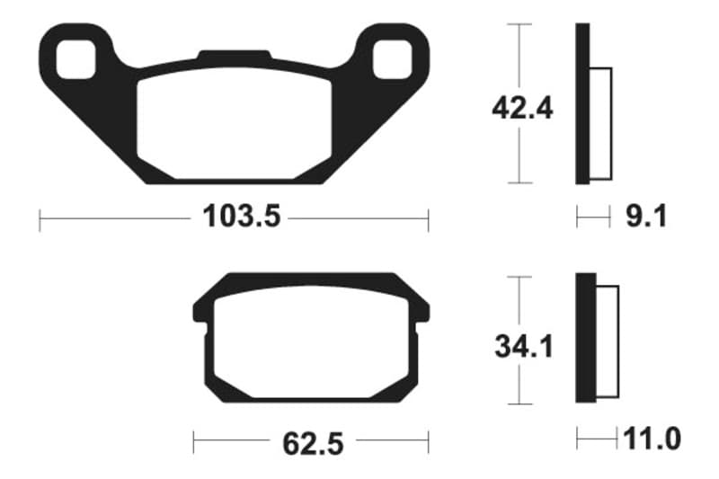 Tecnium Street Organic Brake Pads - Ma348