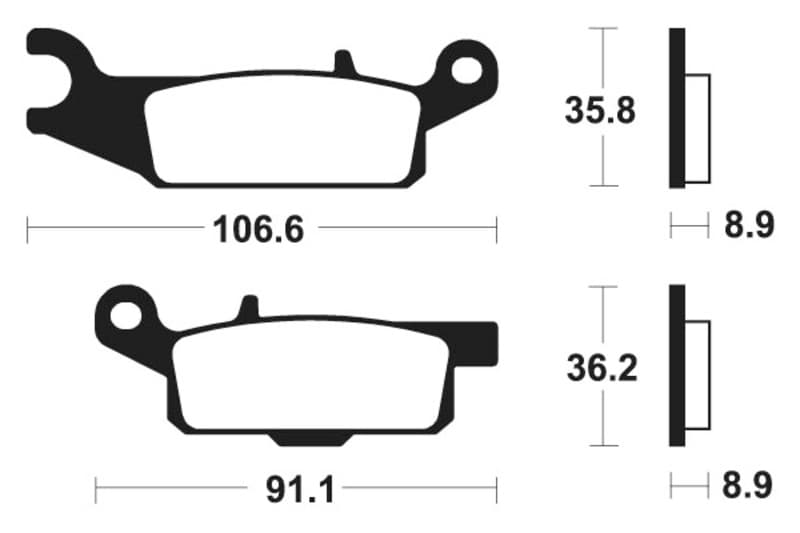 Tecnium Mx/Atv Sintered Metal Brake Pads - Mo351