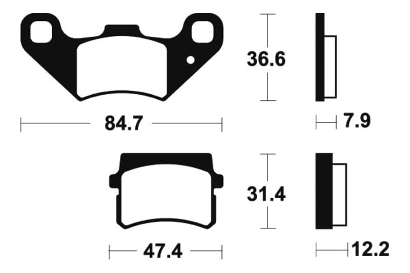 Tecnium Street Organic Brake Pads - Ma355