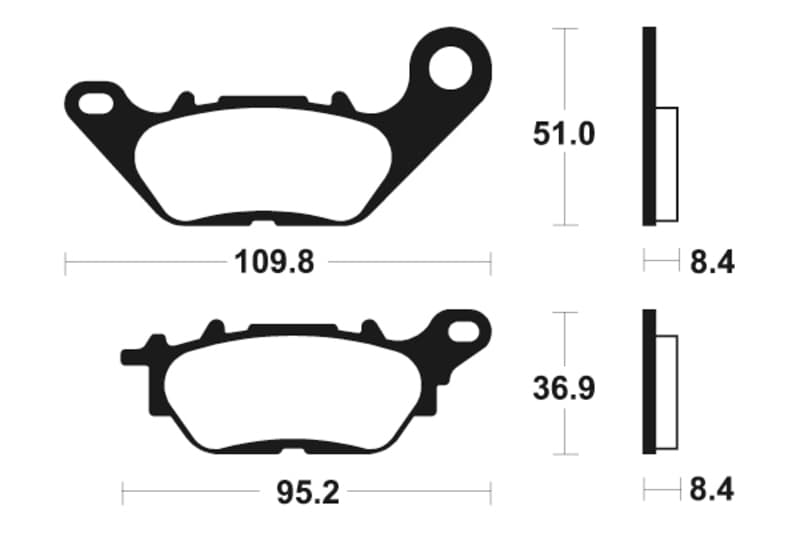 Tecnium Street Organic Brake Pads - Ma358