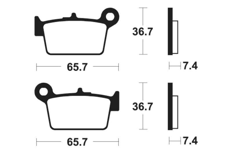Tecnium Scooter Organic Brake Pads - Me361