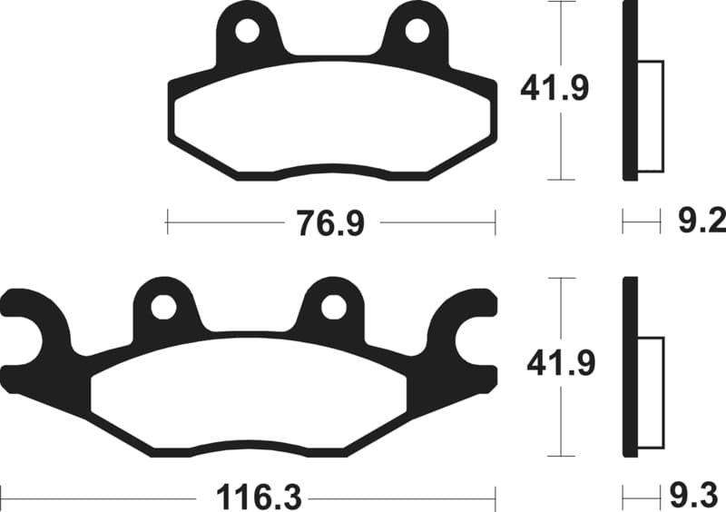Tecnium Scooter Organic Brake Pads - Me378