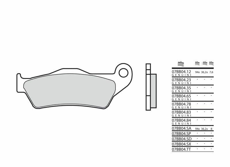 Brembo Genuine Gesinterde remblokken - 07bb0483