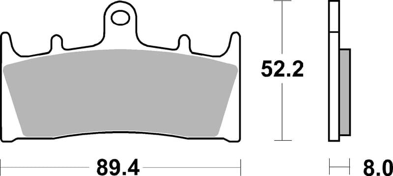 Brembo Street Carbon Ceramic Remblokken - 07su1907