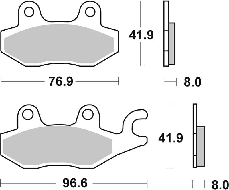 Brembo Street Carbon Ceramic Brake Pads - 07ya2206