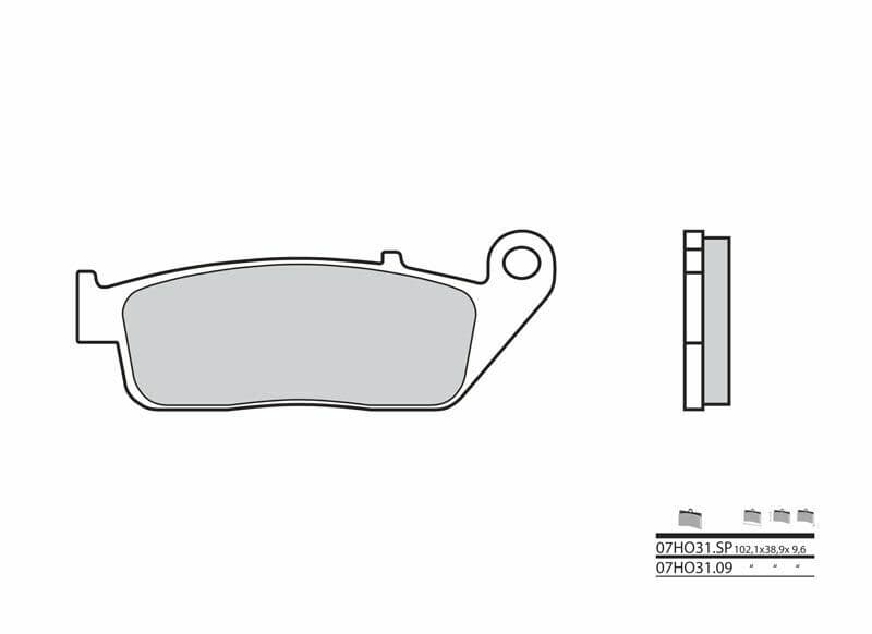 Brembo Street Sintered Metal Brake Pads - 07ho31sp