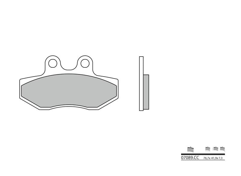 Brembo Scooter Carbon Ceramic Remblokken - 07089cc