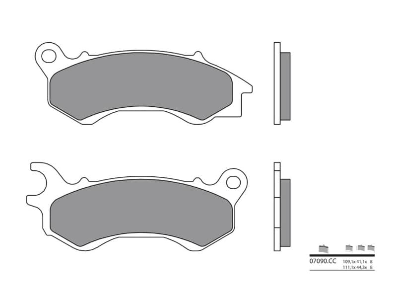 Brembo Scooter Carbon Ceramic Remblokken - 07090cc