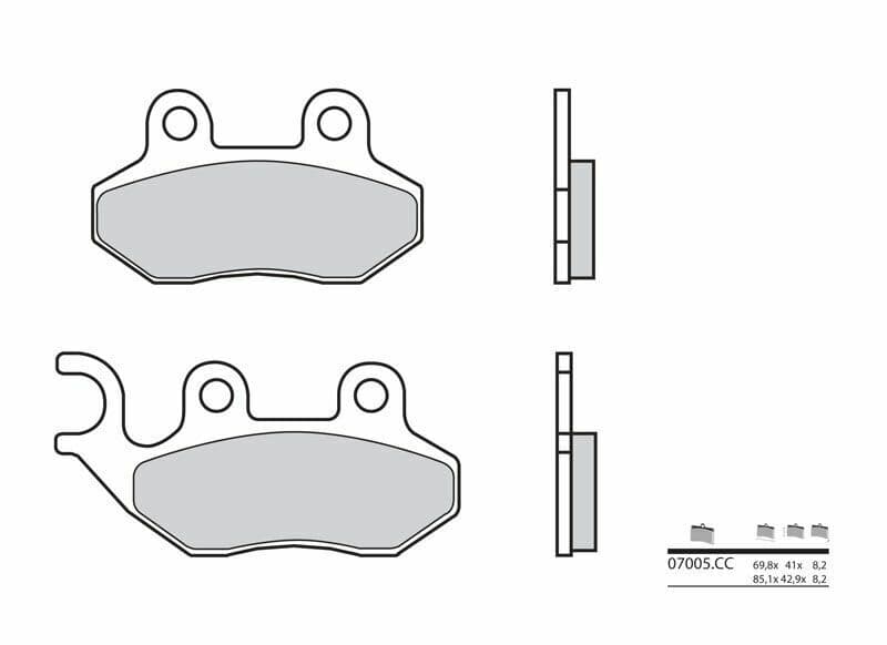 Brembo Scooter Carbon Ceramic Remblokken - 07005