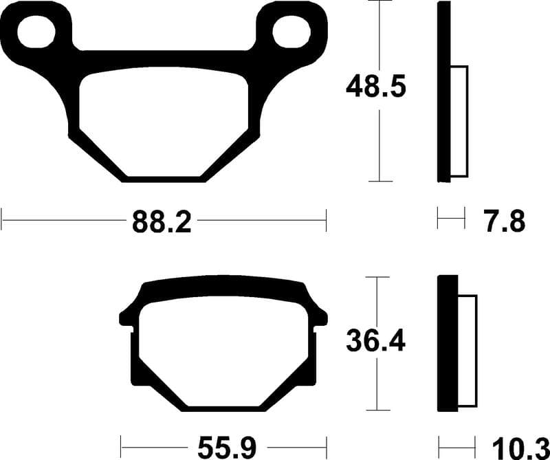 Tecnium Scooter Organic Brake Pads - Me85
