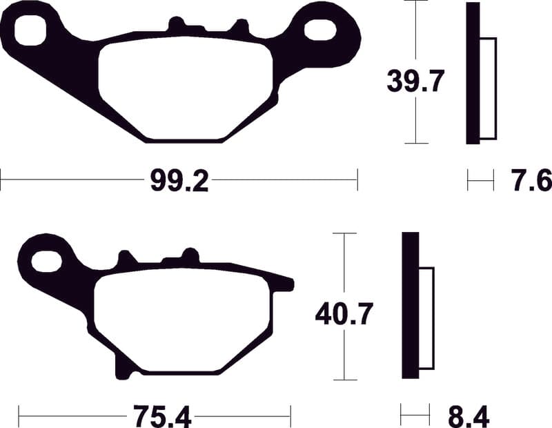 Tecnium Scooter Organic Brake Pads - Me202