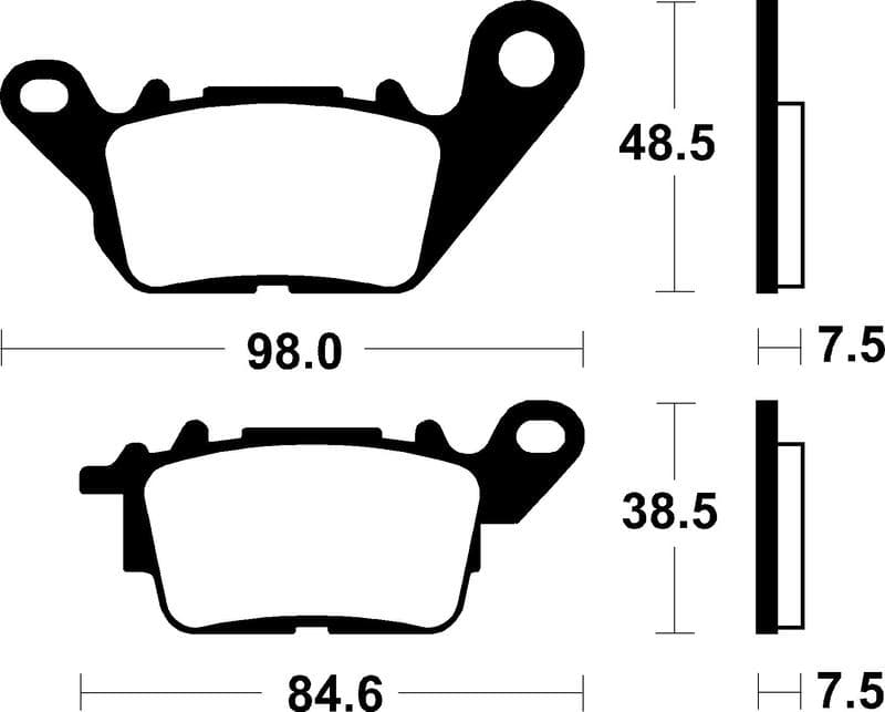Tecnium Scooter Organic Brake Pads - Me443