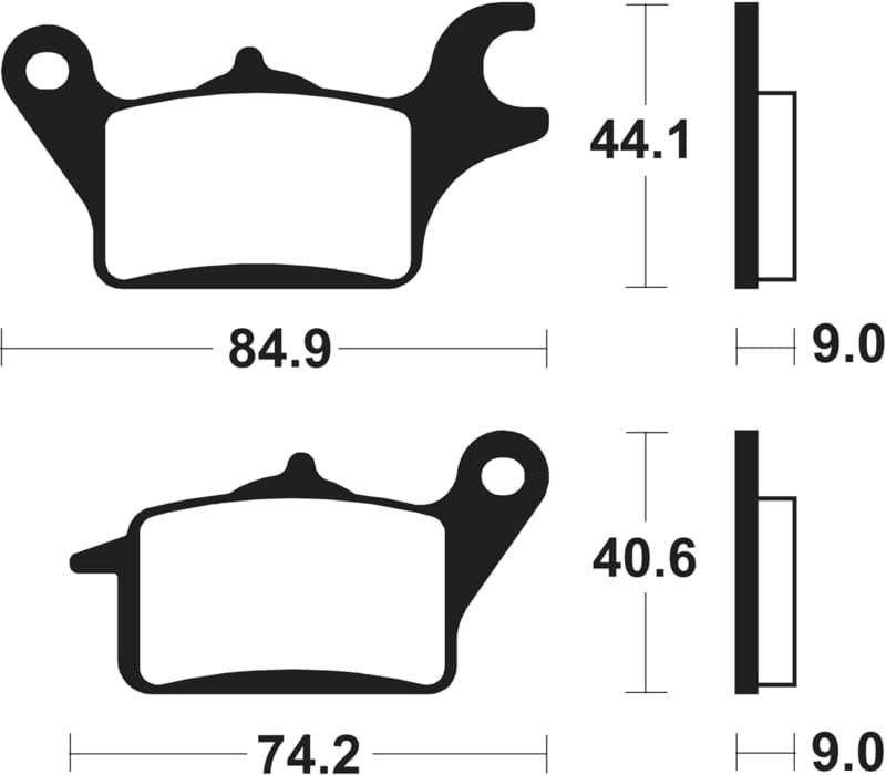 Tecnium Organic Left Brake Pads - Me436
