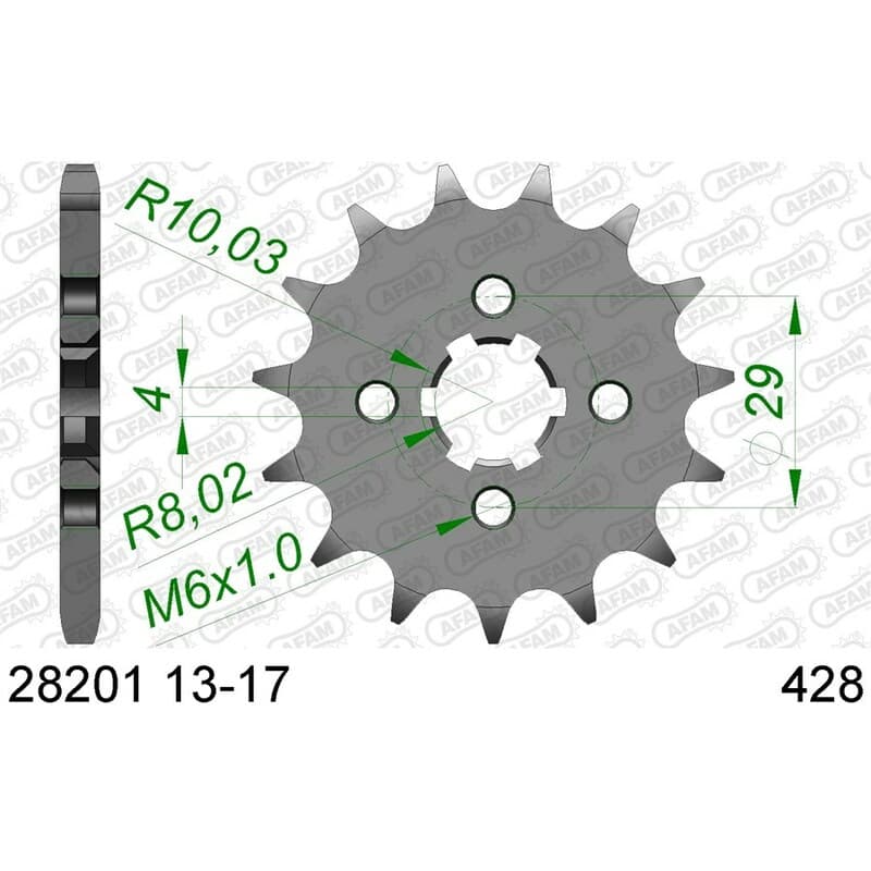 Afam Steel Standard Front Sprocket - 428