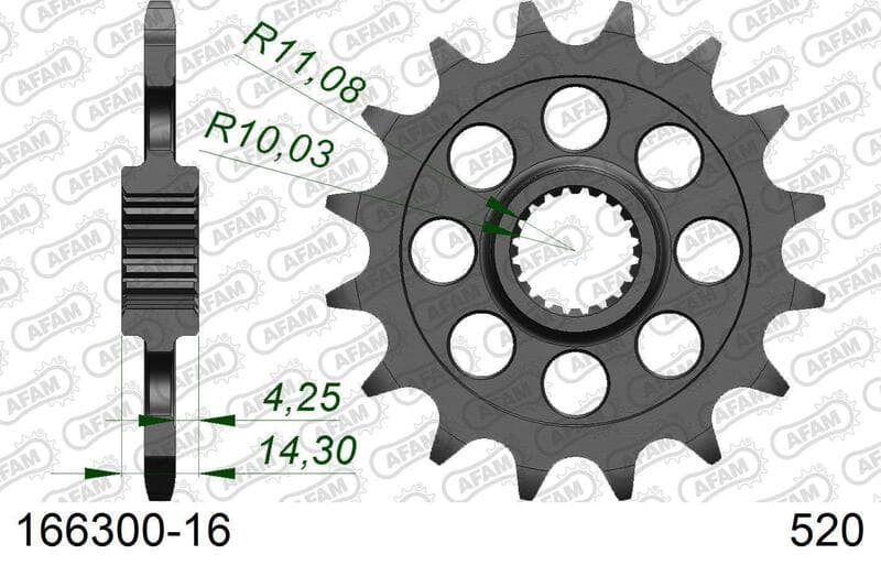 Afam Steel Standard Front Sprocket - 520
