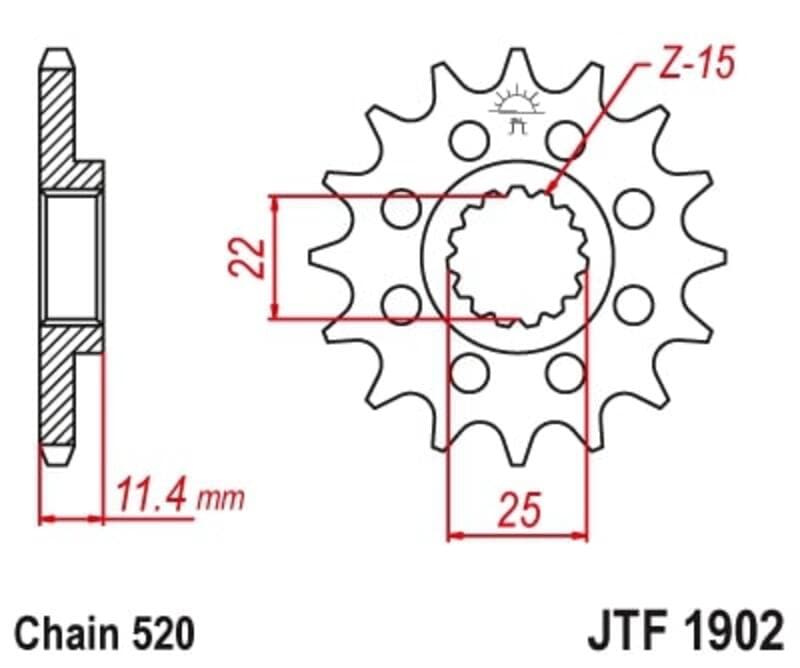 Jt Sprockets Steel Noise Free Front Sprocket - 520