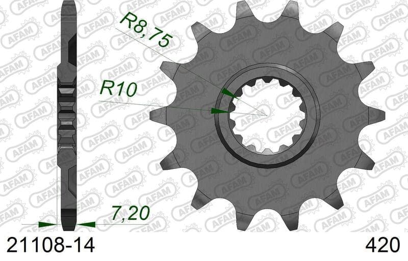Afam Steel Standard Front Sprocket - 420