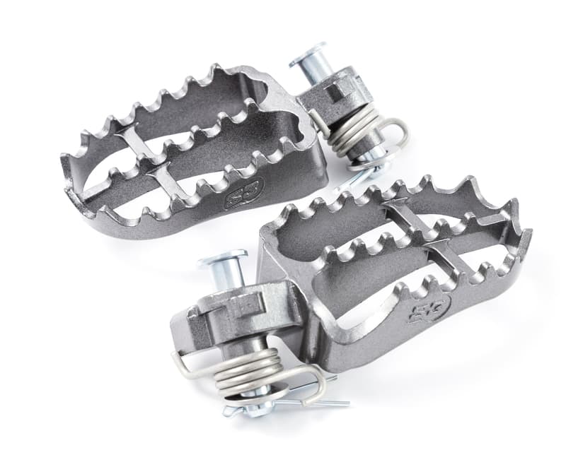 S3 Hard Rock Enduro Footrests Steel Titanium
