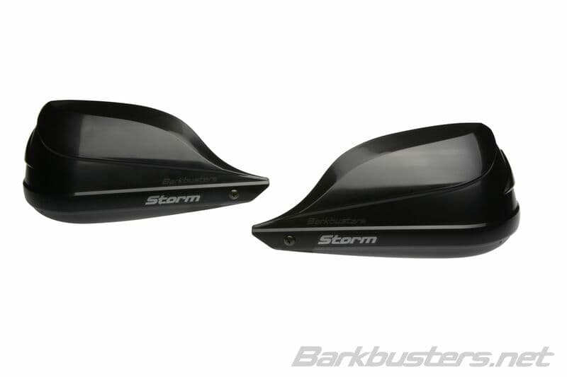 Barkbusters Storm Handguard Kit Single Point Bar End Mount Hollow Schwarz