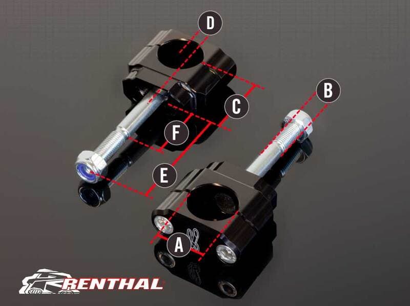 Renthal Fatbar/Twinwall ø28,6mm Bar Mounts Honda Cr125r/250r