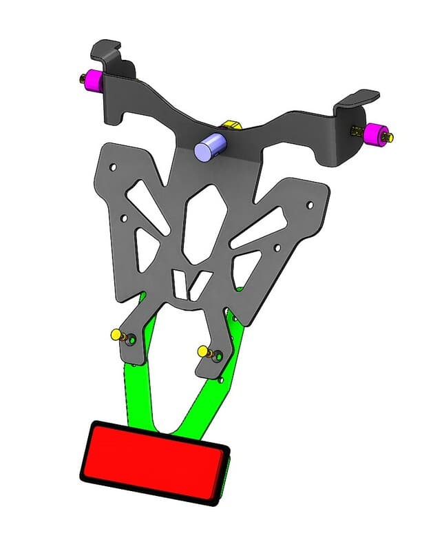V Parts Kentekenplaat Holder Zwart Honda Cb1000r