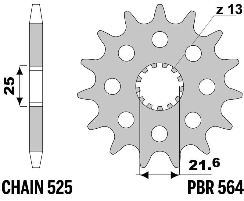 Pbr Steel Standard Front Sprocket - 525
