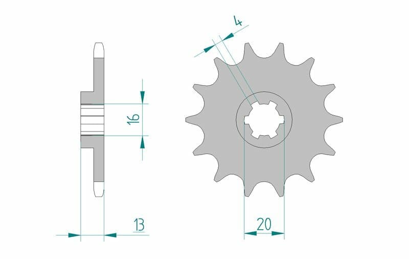 Afam Steel Standard Front Sprocket - 520