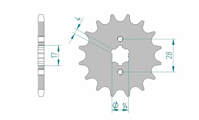 Afam Steel Standard Front Sprocket - 428