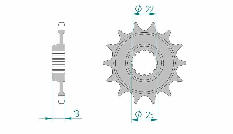 Afam Steel Standard Front Sprocket - 525