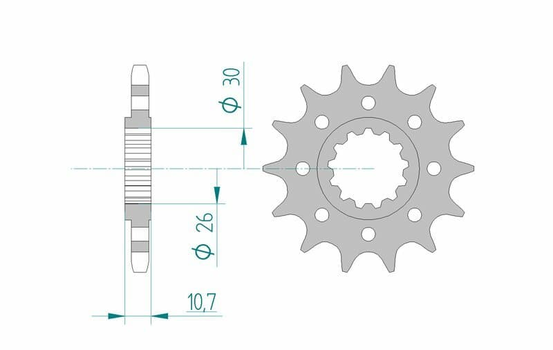 Afam Steel Standard Front Sprocket - 525