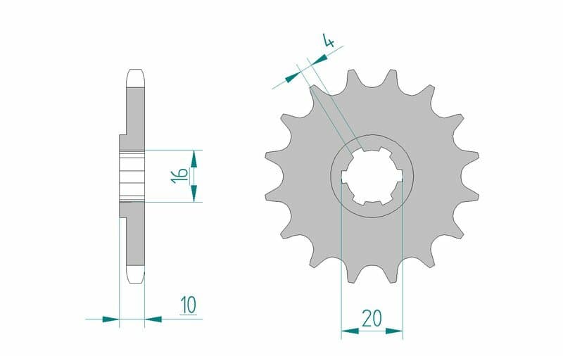 Afam Steel Standard Front Sprocket - 428