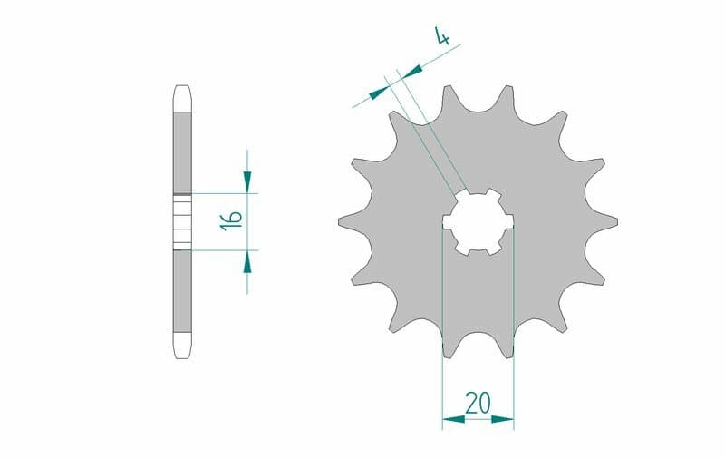 Afam Steel Standard Front Sprocket - 520