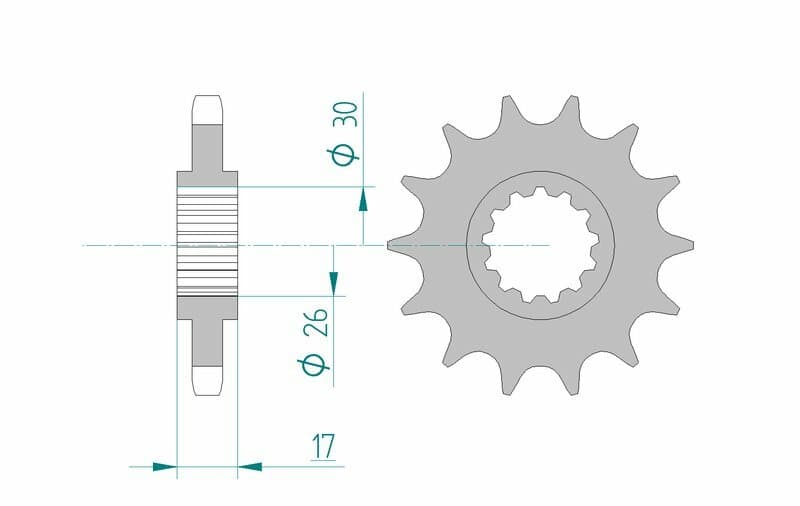 Afam Steel Standard Front Sprocket - 530