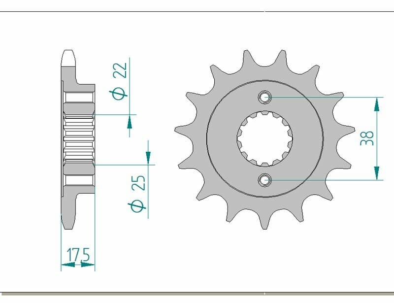Afam Steel Standard Front Sprocket - 525