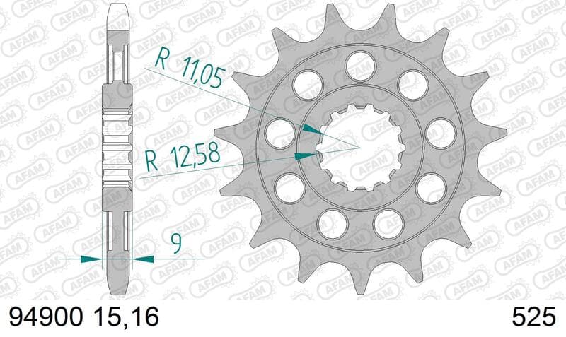 Afam Steel Standard Front Sprocket - 525