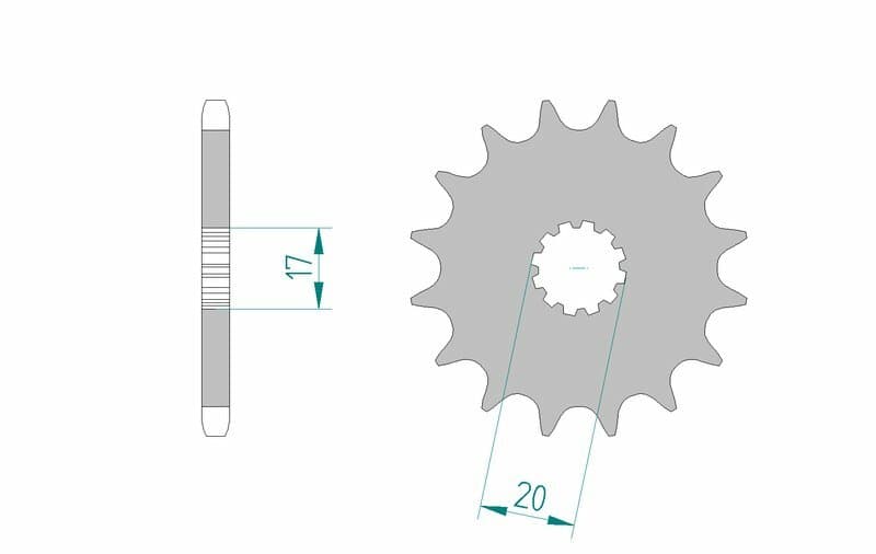 Afam Steel Standard Front Sprocket - 428