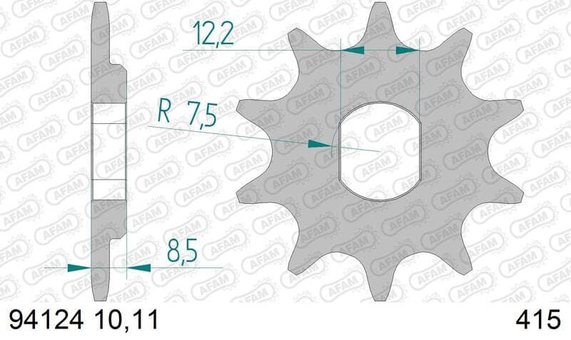 Afam Steel Standard Front Sprocket - 415