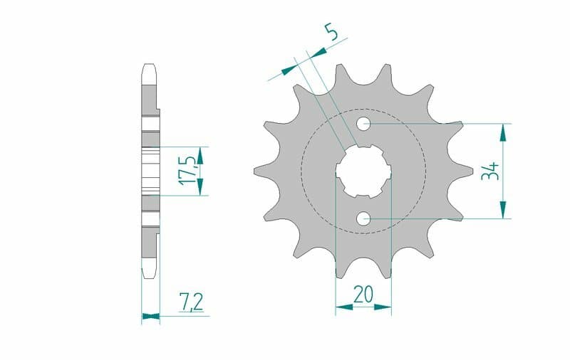 Afam Steel Standard Front Sprocket - 520
