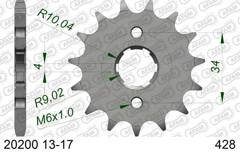 Afam Steel Standard Front Sprocket - 428