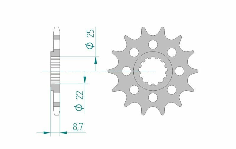 Afam Steel Standard Front Sprocket - 520