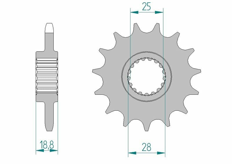 Afam Steel Standard Front Sprocket - 525